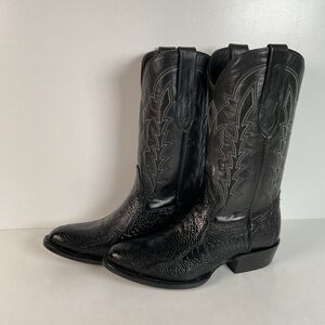 J.B. Dillon Ostrich Leg Cowboy Boots | Exotic | Men’s 8.5 EE
